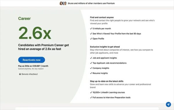 LinkedIn Career Premium Personal Account Upgrade - Image 2